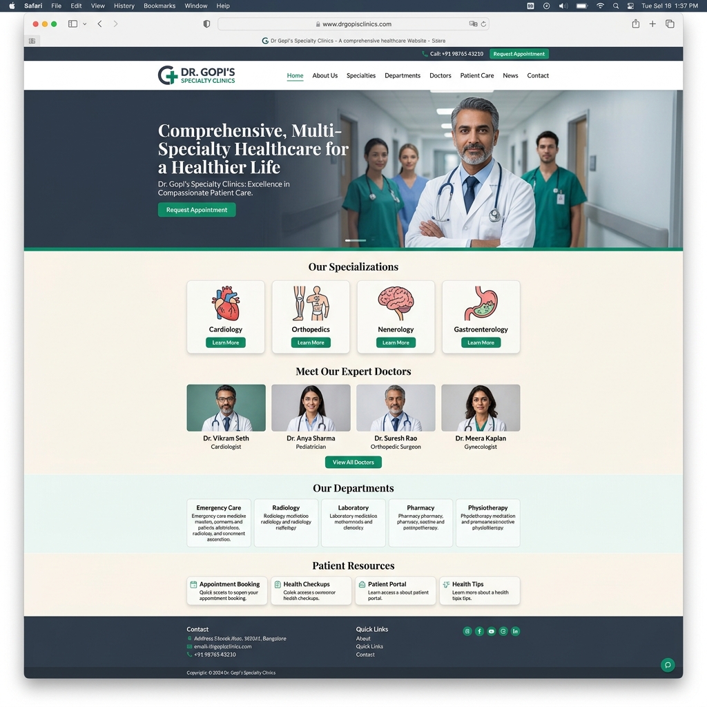 Secondary client website preview